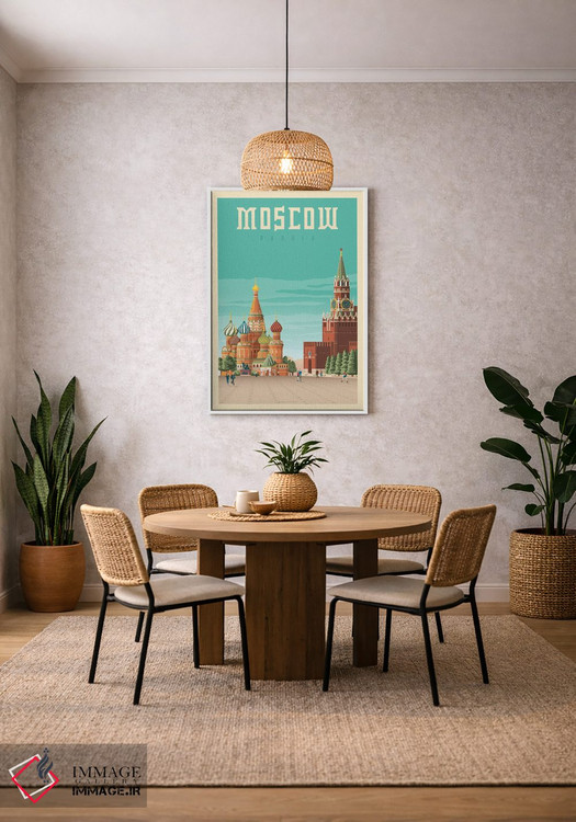 تابلو مدرن پوستر سفر مسکو روسیه اثر اولا هوپ تراول پوسترز - D2W