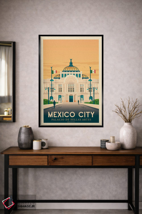 تابلو مدرن پوستر سفر به مکزیکوسیتی اثر اولا هوپ تراول پوسترز - D2B