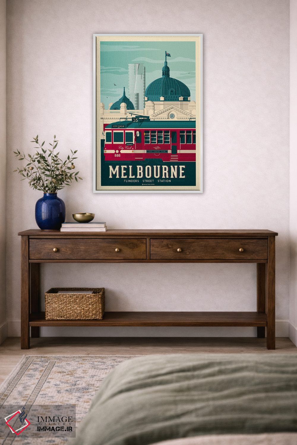 تابلو مدرن پوستر سفر ملبورن استرالیا اثر اولا هوپ تراول پوسترز - D3W