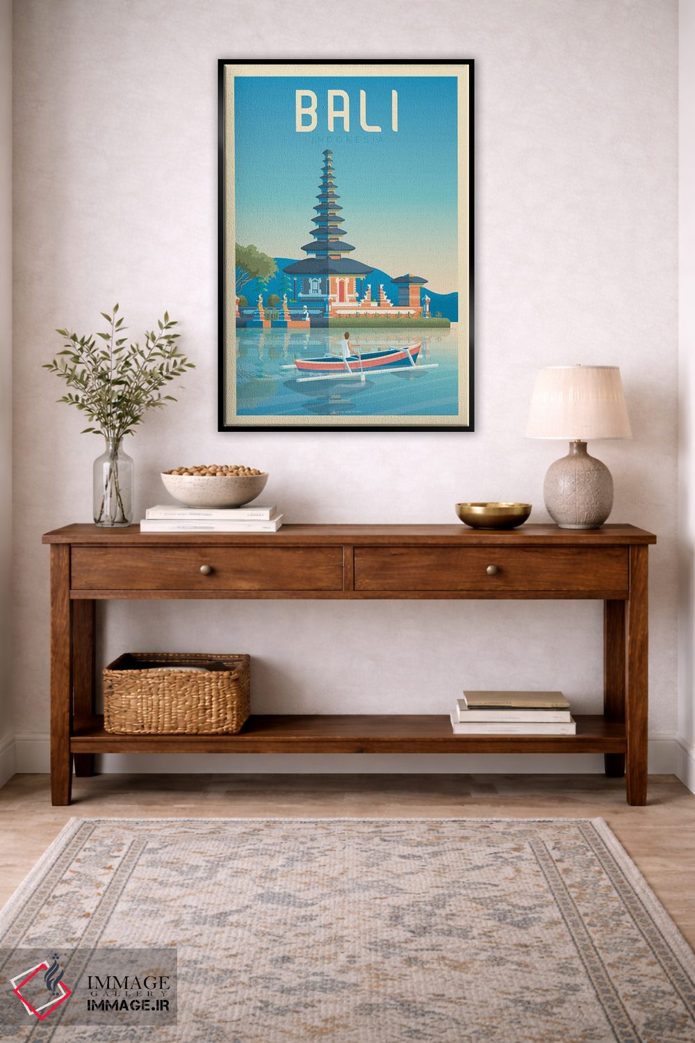تابلو مدرن پوستر سفر بالی اندونزی اثر اولا هوپ تراول پوسترز - D3B