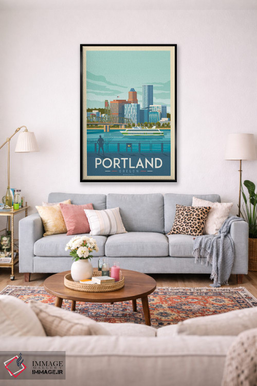 تابلو مدرن پوستر سفر پورتلند اورگن اثر اولا هوپ تراول پوسترز - D1B