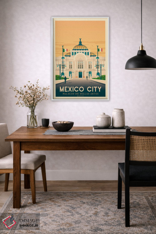تابلو مدرن پوستر سفر به مکزیکوسیتی اثر اولا هوپ تراول پوسترز - D3W