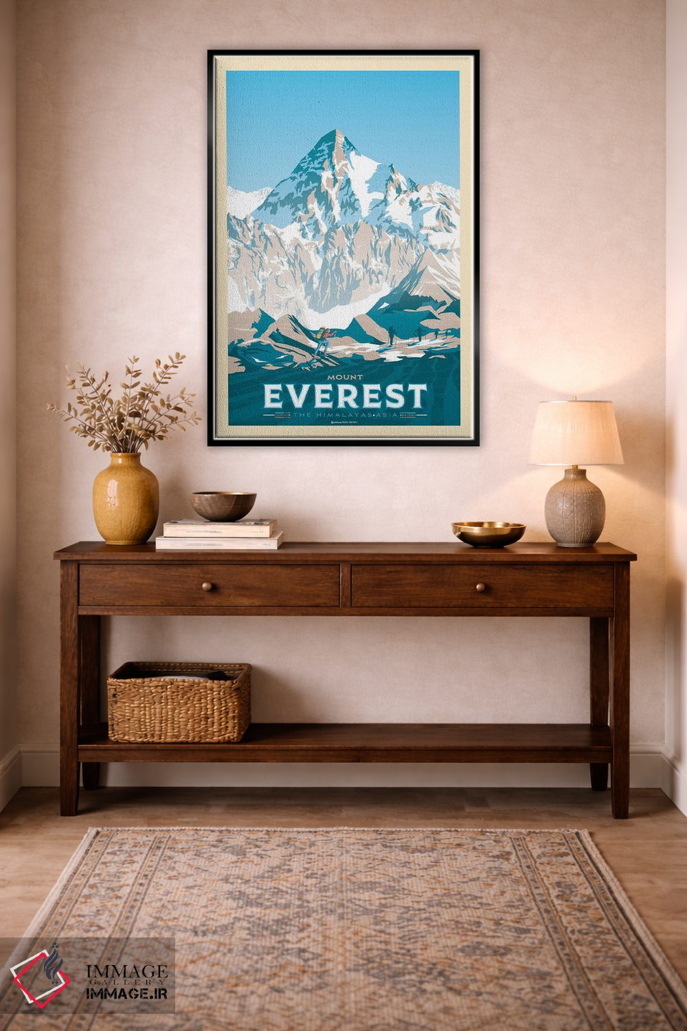 تابلو مدرن پوستر سفر به کوه اورست اثر اولا هوپ تراول پوسترز - D4B