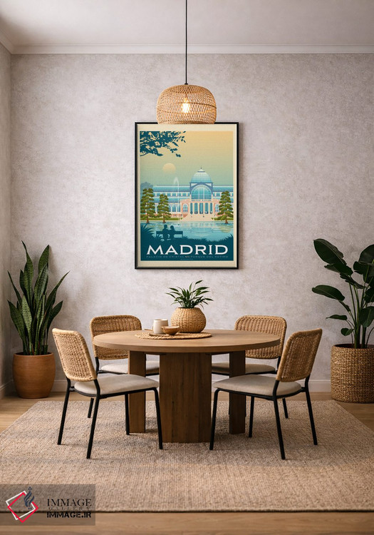 تابلو مدرن پوستر سفر مادرید اسپانیا اثر اولا هوپ تراول پوسترز - D4B