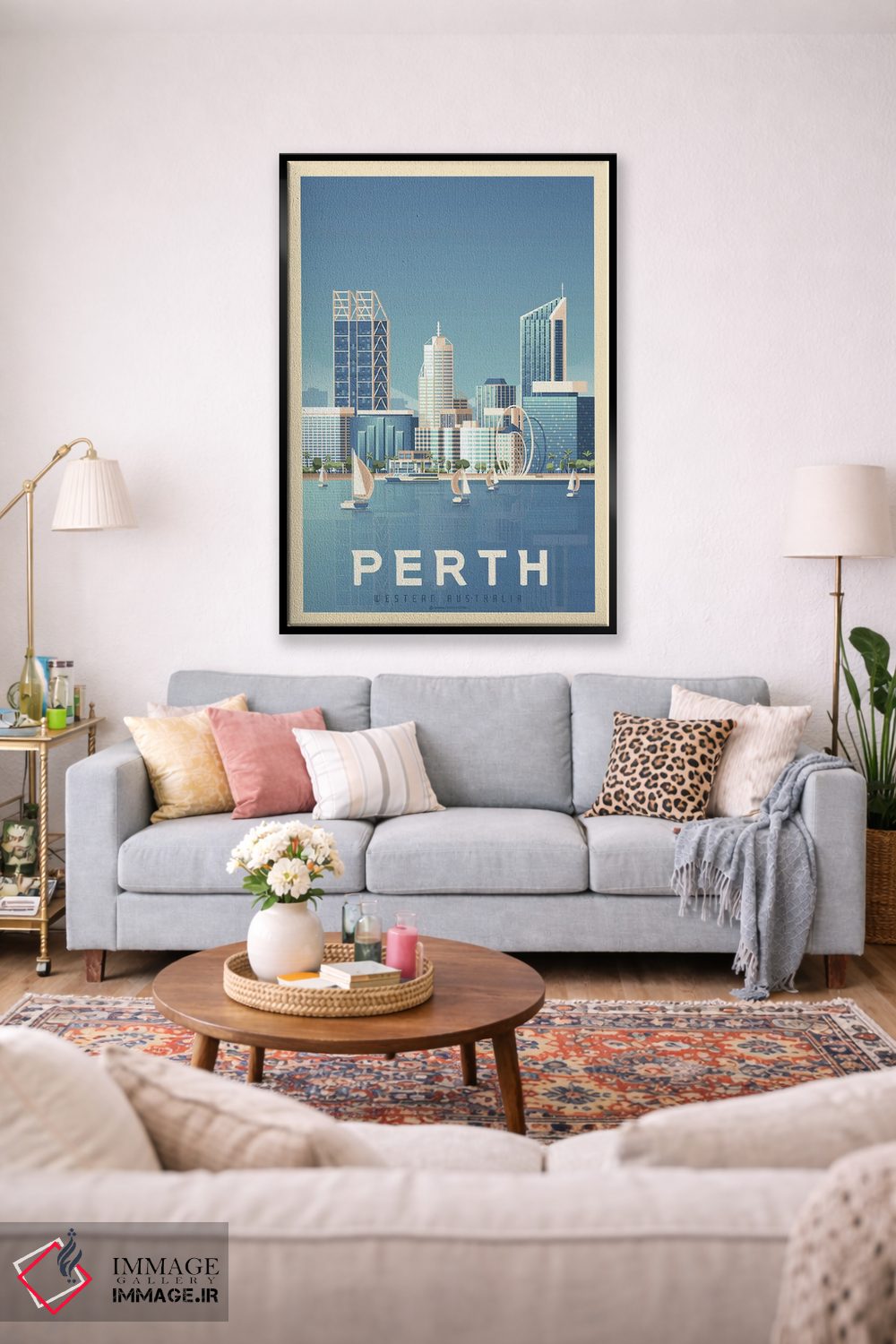 تابلو مدرن پوستر سفر پرت استرالیا اثر اولا هوپ تراول پوسترز - D1B