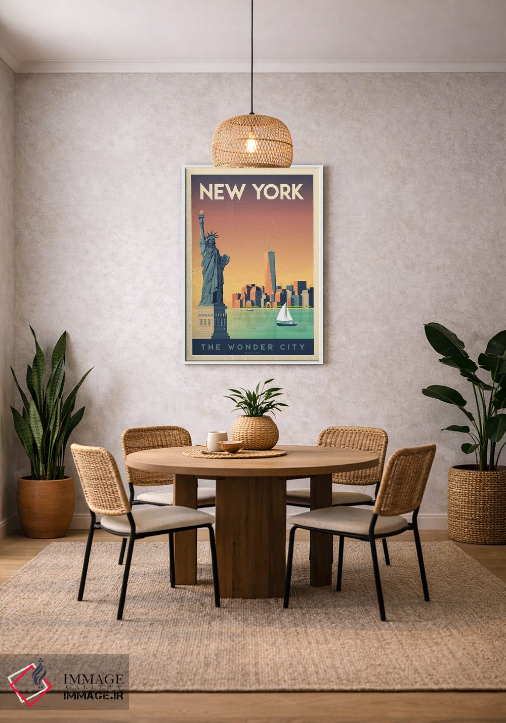 تابلو مدرن پوستر سفر نیویورک اثر اولا هوپ تراول پوسترز - D1W