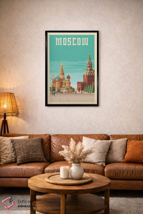 تابلو مدرن پوستر سفر مسکو روسیه اثر اولا هوپ تراول پوسترز - D4B