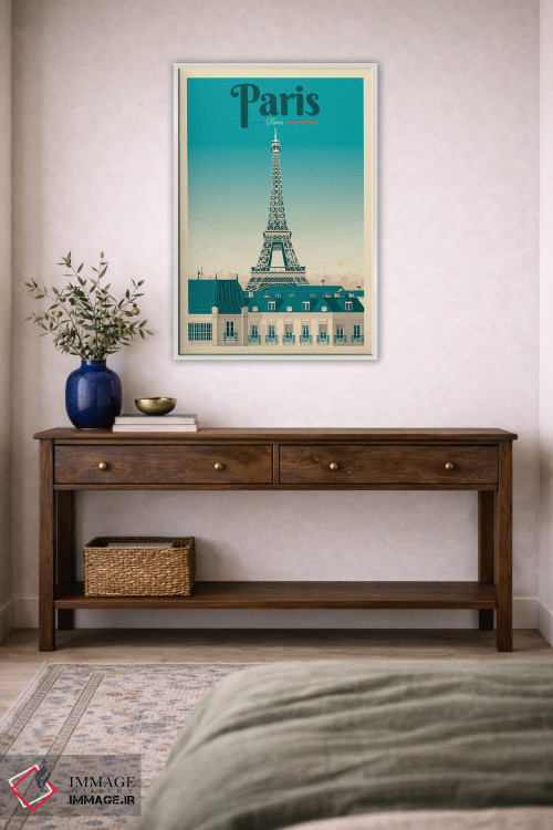 تابلو مدرن پوستر سفر به برج ایفل پاریس فرانسه اثر اولا هوپ تراول پوسترز - D2W