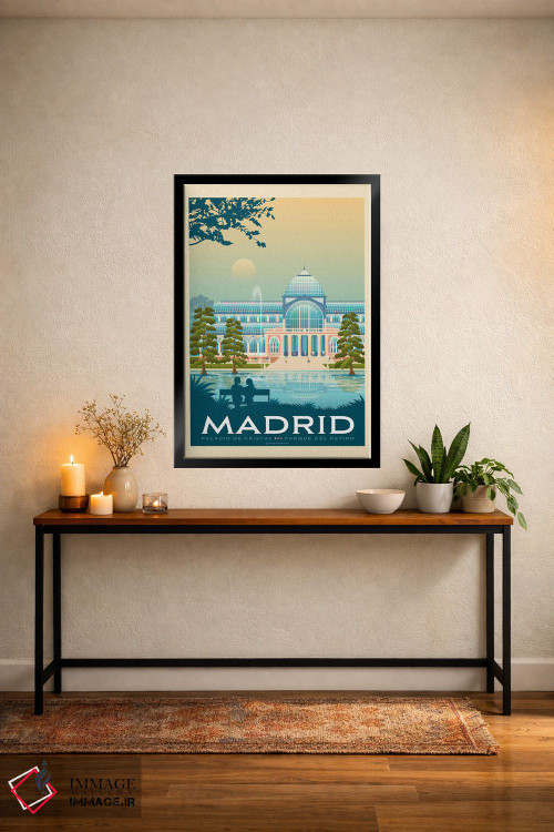 تابلو مدرن پوستر سفر مادرید اسپانیا اثر اولا هوپ تراول پوسترز - D5B