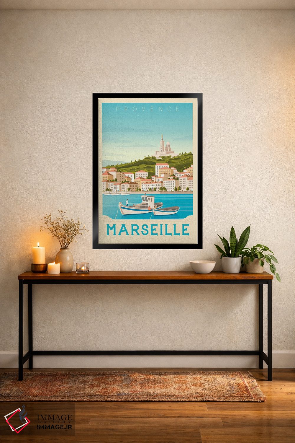 تابلو مدرن پوستر سفر مارسی فرانسه اثر اولا هوپ تراول پوسترز - D5B