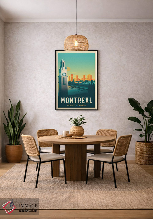تابلو مدرن پوستر سفر مونترال کانادا اثر اولا هوپ تراول پوسترز - D4B