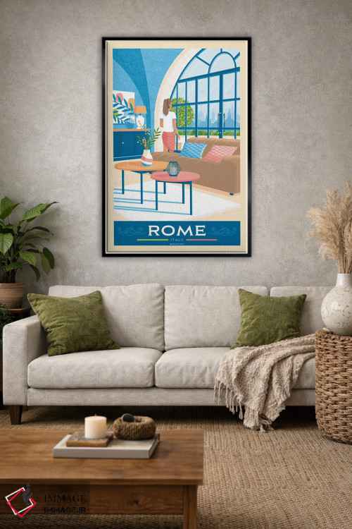 تابلو مدرن پوستر سفر رم اثر اولا هوپ تراول پوسترز - D1B