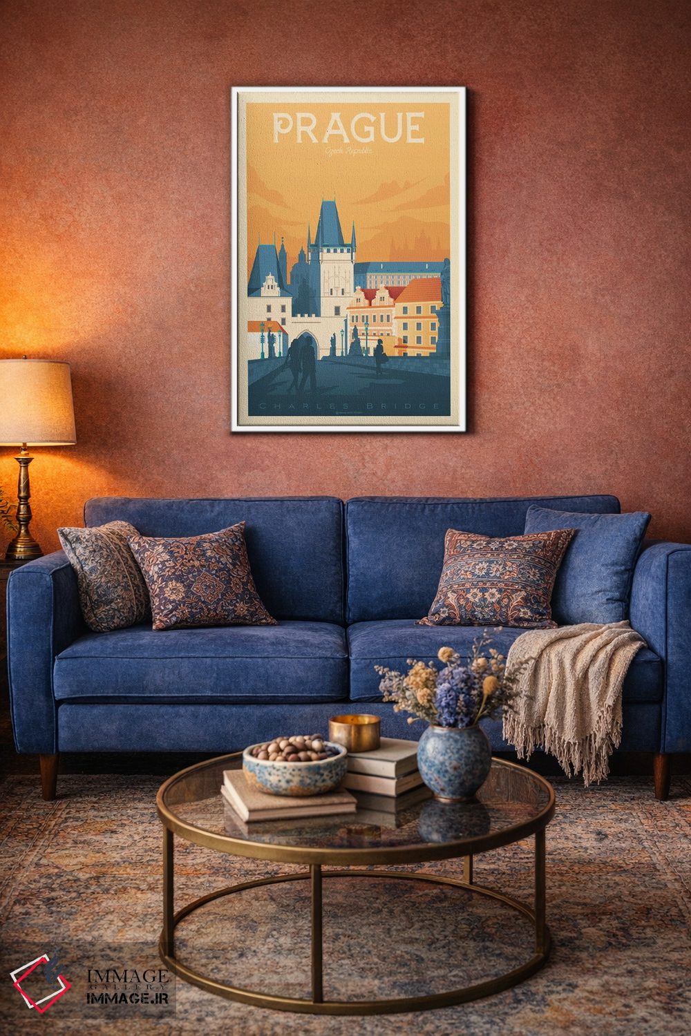 تابلو مدرن پوستر سفر پراگ اثر اولا هوپ تراول پوسترز - D2W