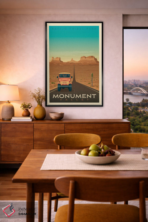 تابلو مدرن پوستر سفر به پارک ملی دره مونومنت اثر اولا هوپ تراول پوسترز - D6B