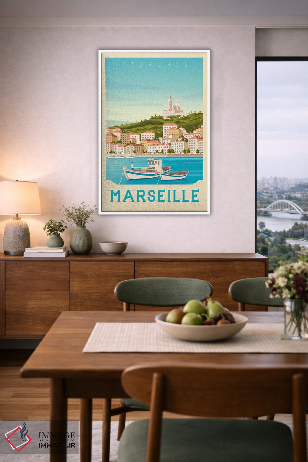 تابلو مدرن پوستر سفر مارسی فرانسه اثر اولا هوپ تراول پوسترز - D6W