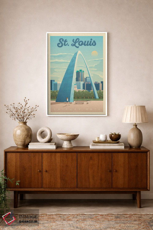 تابلو مدرن پوستر سفر سنت لوئیس اثر اولا هوپ تراول پوسترز - D1W