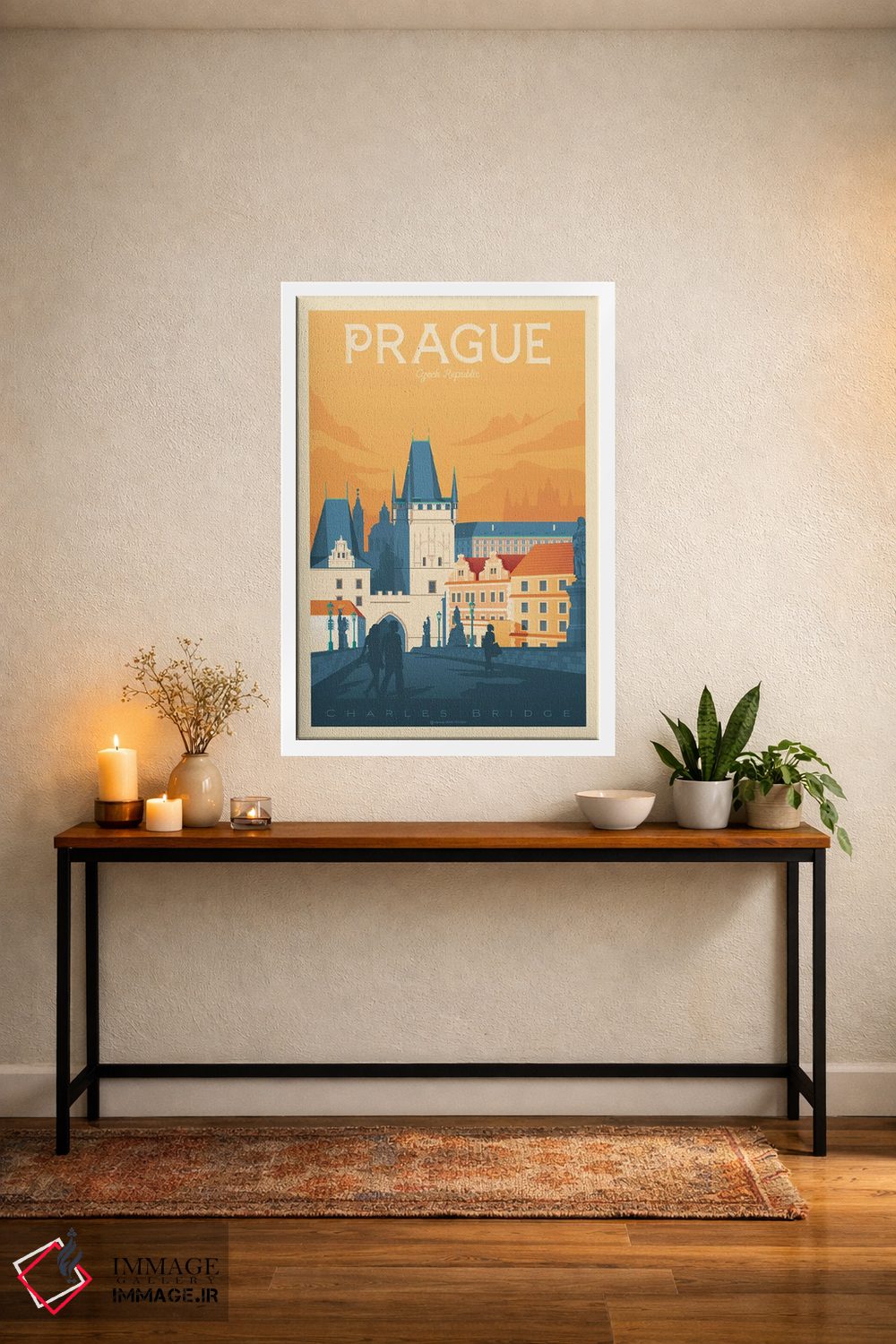 تابلو مدرن پوستر سفر پراگ اثر اولا هوپ تراول پوسترز - D3W