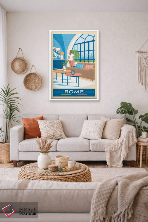 تابلو مدرن پوستر سفر رم اثر اولا هوپ تراول پوسترز - D2W