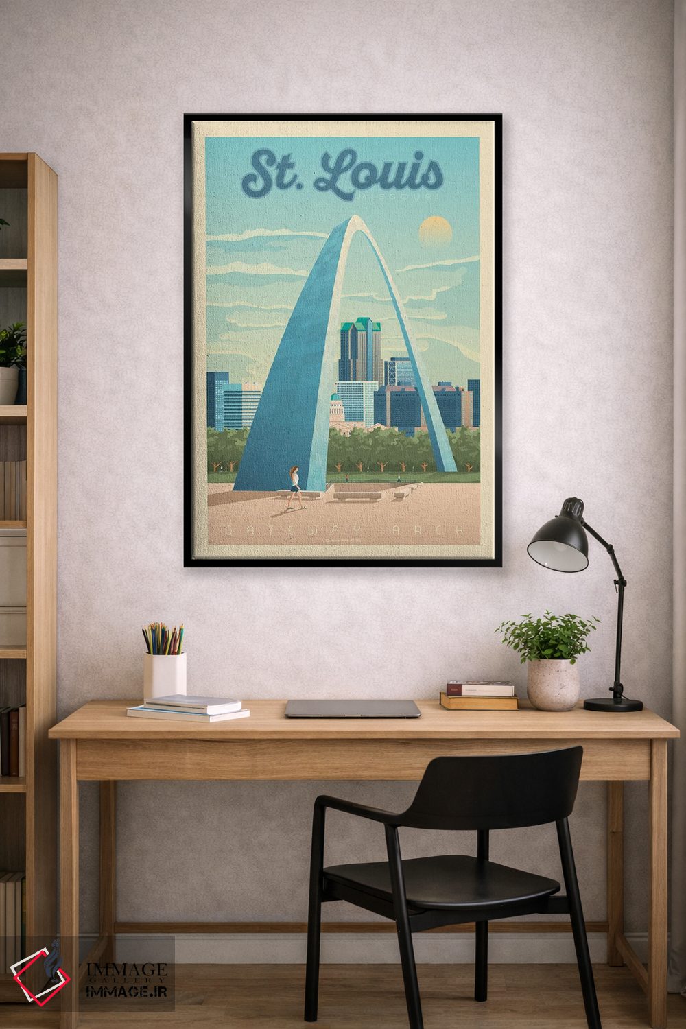 تابلو مدرن پوستر سفر سنت لوئیس اثر اولا هوپ تراول پوسترز - D2B