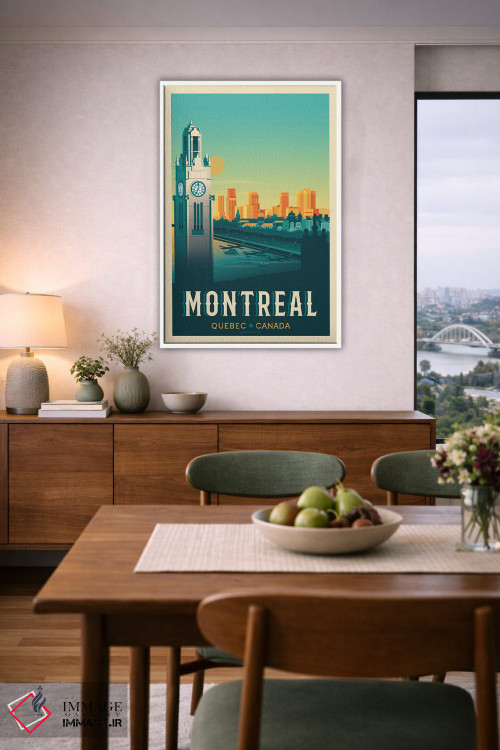 تابلو مدرن پوستر سفر مونترال کانادا اثر اولا هوپ تراول پوسترز - D6W