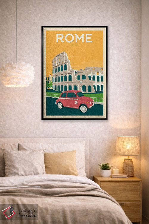 تابلو مدرن پوستر سفر رم ایتالیا اثر اولا هوپ تراول پوسترز - D3B