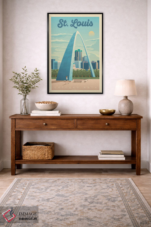 تابلو مدرن پوستر سفر سنت لوئیس اثر اولا هوپ تراول پوسترز - D4B