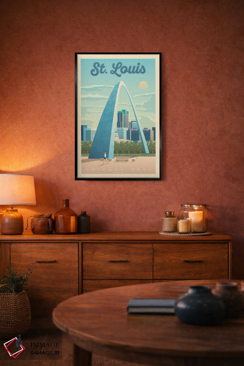 تابلو مدرن پوستر سفر سنت لوئیس اثر اولا هوپ تراول پوسترز - D5B