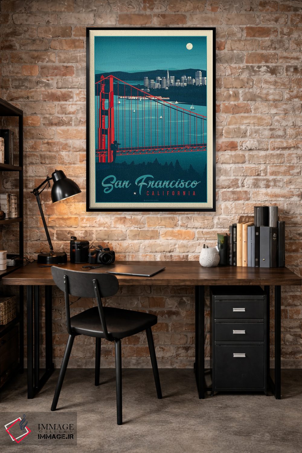 تابلو مدرن پوستر سفر سان فرانسیسکو کالیفرنیا اثر اولا هوپ تراول پوسترز - D4B
