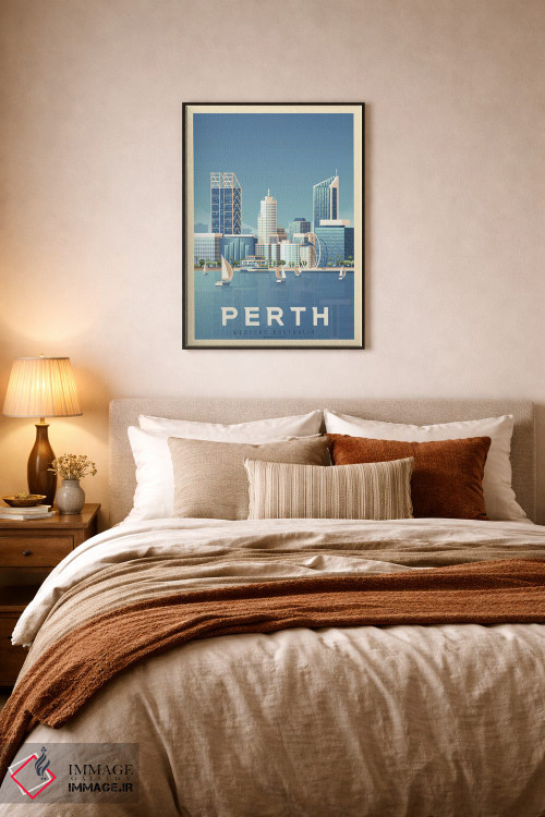 تابلو مدرن پوستر سفر پرت استرالیا اثر اولا هوپ تراول پوسترز - D6B