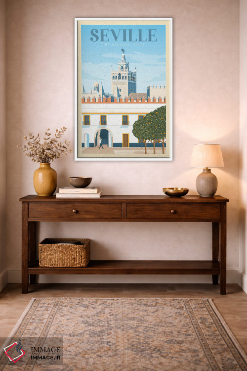 تابلو مدرن پوستر سفر سویل آندلسیا اثر اولا هوپ تراول پوسترز - D2W