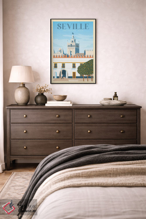 تابلو مدرن پوستر سفر سویل آندلسیا اثر اولا هوپ تراول پوسترز - D4B