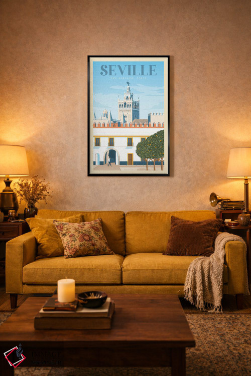 تابلو مدرن پوستر سفر سویل آندلسیا اثر اولا هوپ تراول پوسترز - D3B