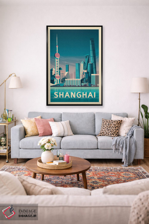 تابلو مدرن پوستر سفر شانگهای چین اثر اولا هوپ تراول پوسترز - D1B