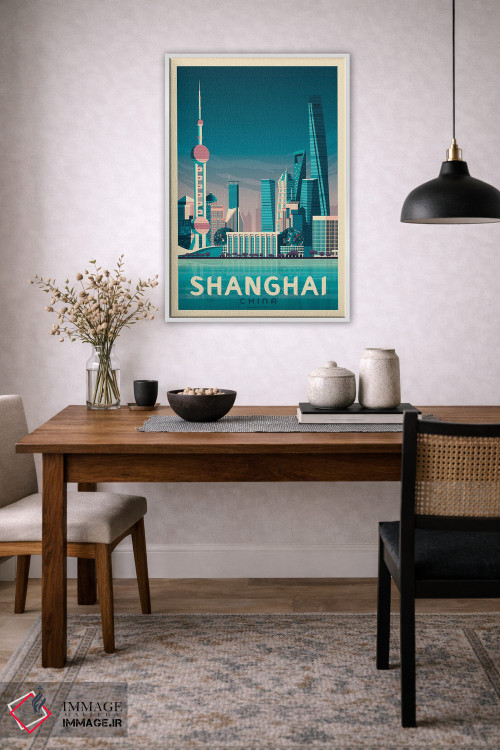 تابلو مدرن پوستر سفر شانگهای چین اثر اولا هوپ تراول پوسترز - D3W