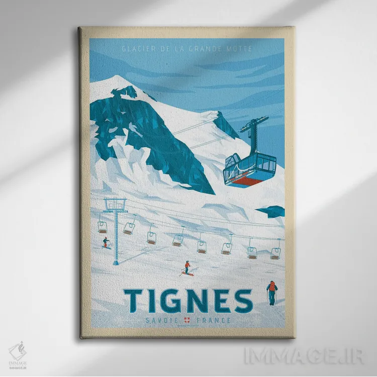 تابلو مدرن پوستر سفر تینگز فرانسه اثر اولا هوپ تراول پوسترز - نمای روبهرو روی دیوار