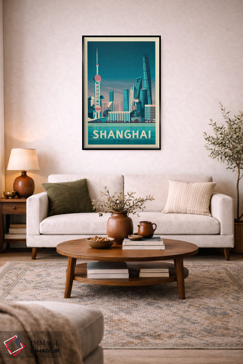 تابلو مدرن پوستر سفر شانگهای چین اثر اولا هوپ تراول پوسترز - D4B
