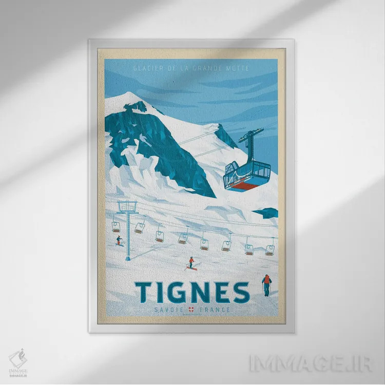 تابلو مدرن پوستر سفر تینگز فرانسه اثر اولا هوپ تراول پوسترز - نمای قابدار سفید