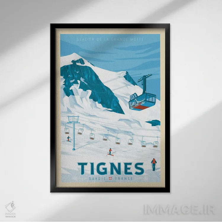 تابلو مدرن پوستر سفر تینگز فرانسه اثر اولا هوپ تراول پوسترز - نمای قابدار مشکی