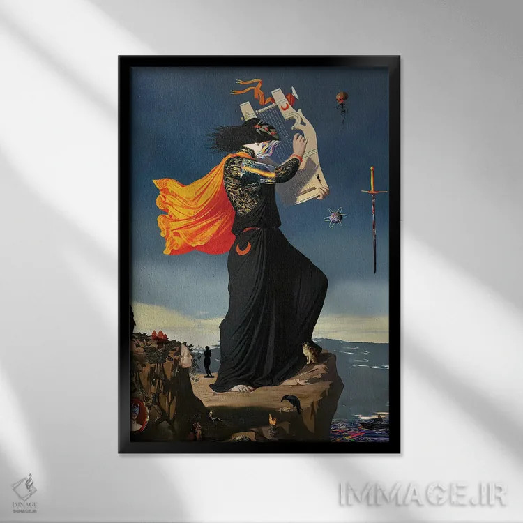 تابلو دکوراتیو سونا اثر اولیور پوچیک - نمای قابدار مشکی
