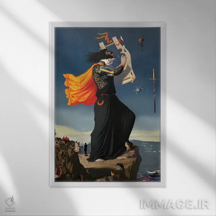 تابلو دکوراتیو سونا اثر اولیور پوچیک - نمای قابدار سفید