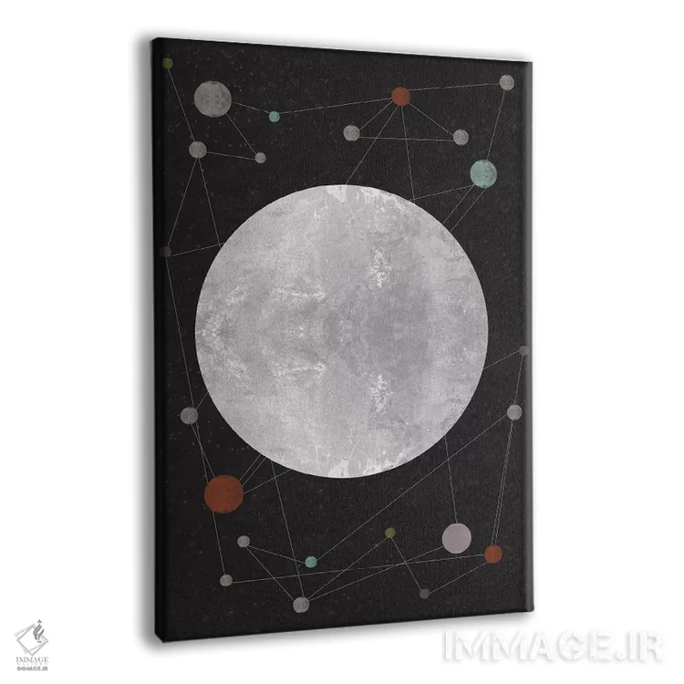 تابلو انتزاعی صورت فلکی ناشناخته اثر فلت اول - نمای پرسپکتیو محصول