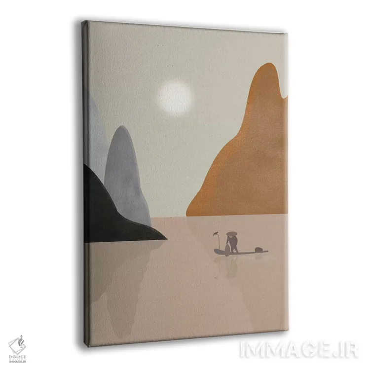 تابلو دکوراتیو منظره چینی اثر فلت اول - نمای پرسپکتیو محصول