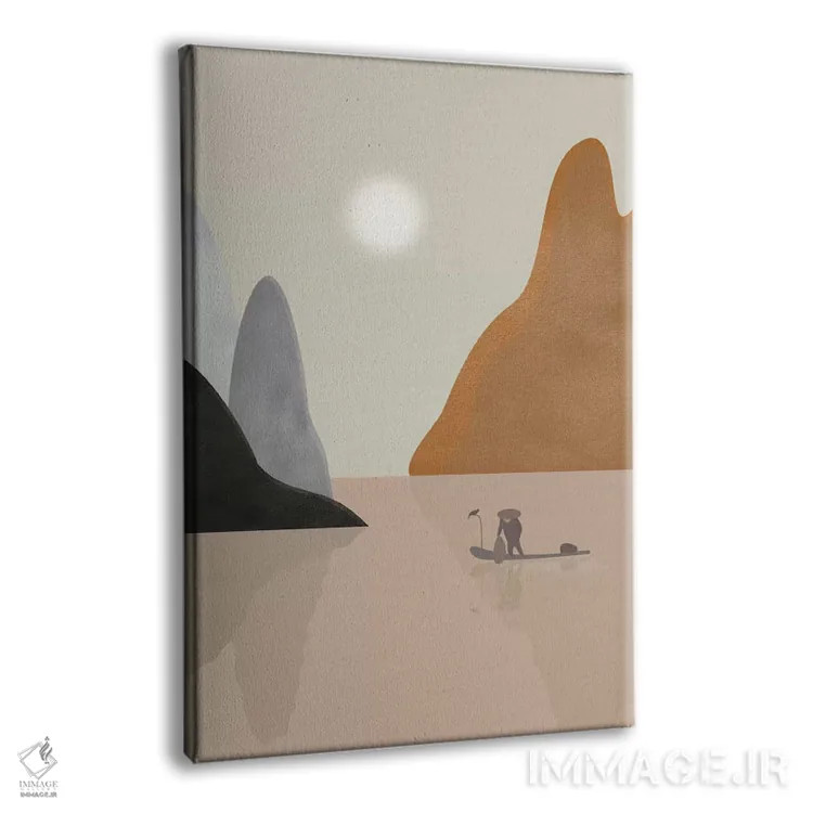 تابلو دکوراتیو منظره چینی اثر فلت اول - نمای پرسپکتیو محصول