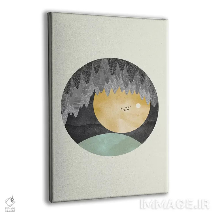 تابلو انتزاعی چشم انداز از غار اثر فلت اول - نمای پرسپکتیو محصول