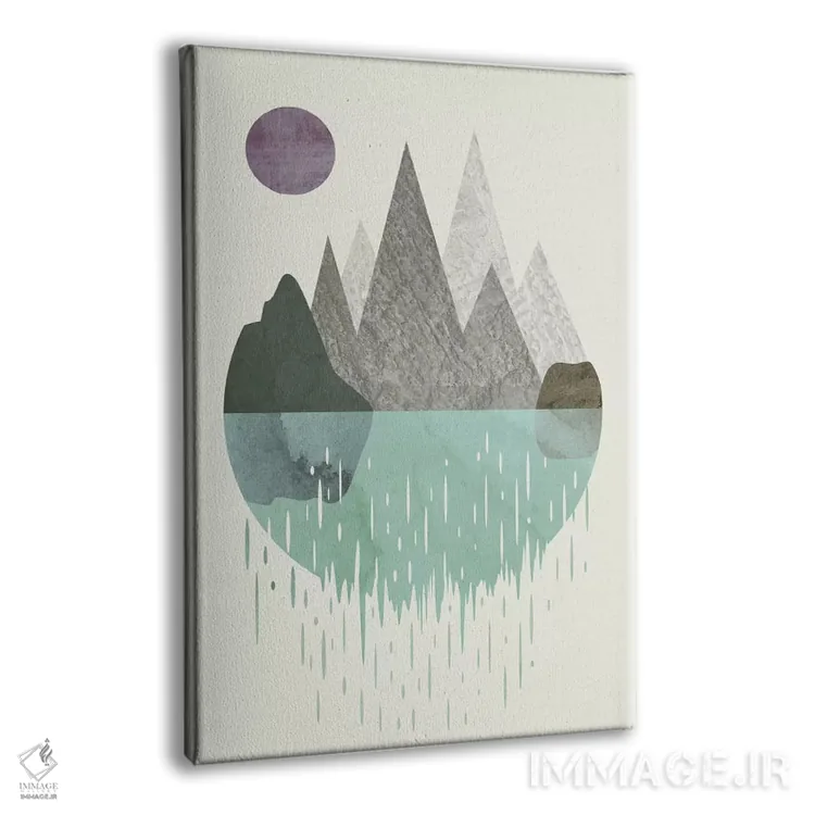 تابلو مینیمال آبشار اثر فلت اول - نمای پرسپکتیو محصول