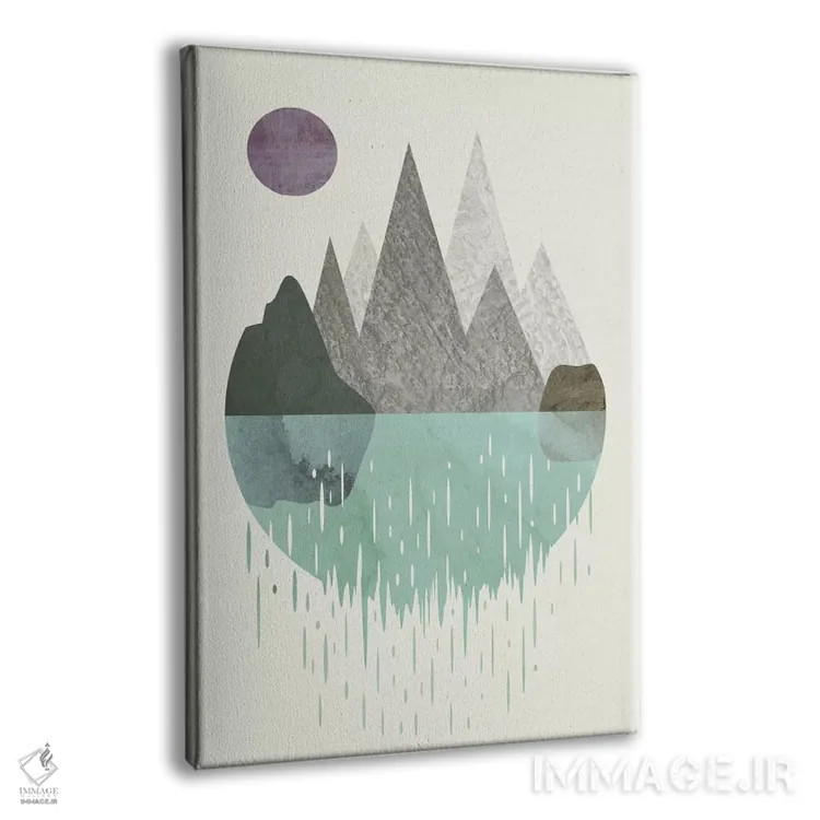 تابلو مینیمال آبشار اثر فلت اول - نمای پرسپکتیو محصول