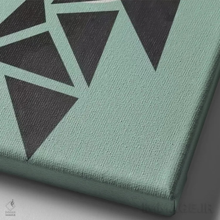 تابلو مینیمال دایره سفید اثر فلت اول - نمای نزدیک بافت بوم