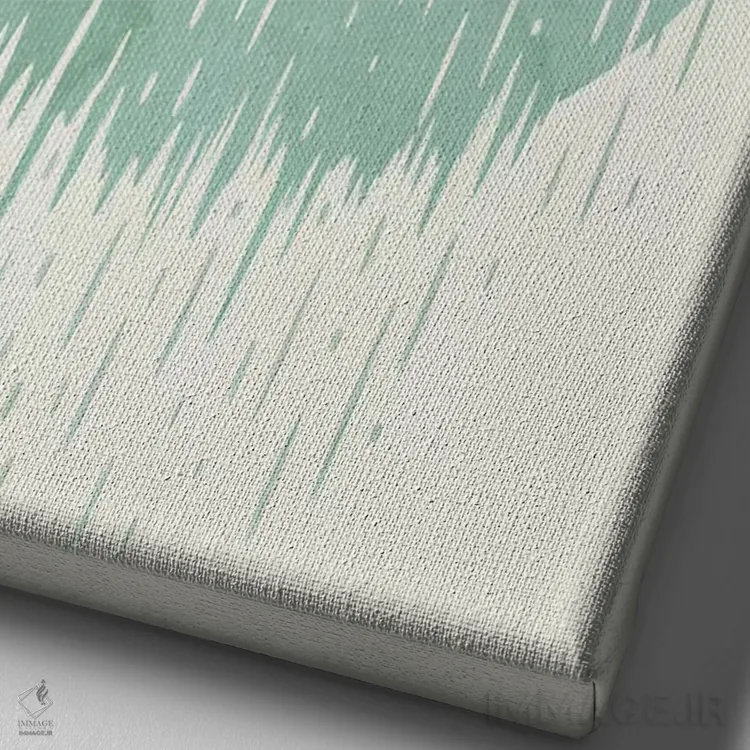 تابلو مینیمال آبشار اثر فلت اول - نمای نزدیک بافت بوم