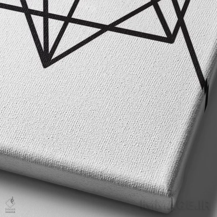 تابلو مینیمال سیم اثر فلت اول - نمای نزدیک بافت بوم