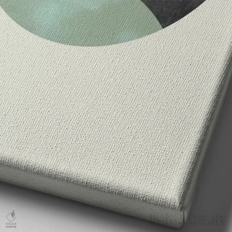 تابلو انتزاعی چشم انداز از غار اثر فلت اول - نمای نزدیک بافت بوم